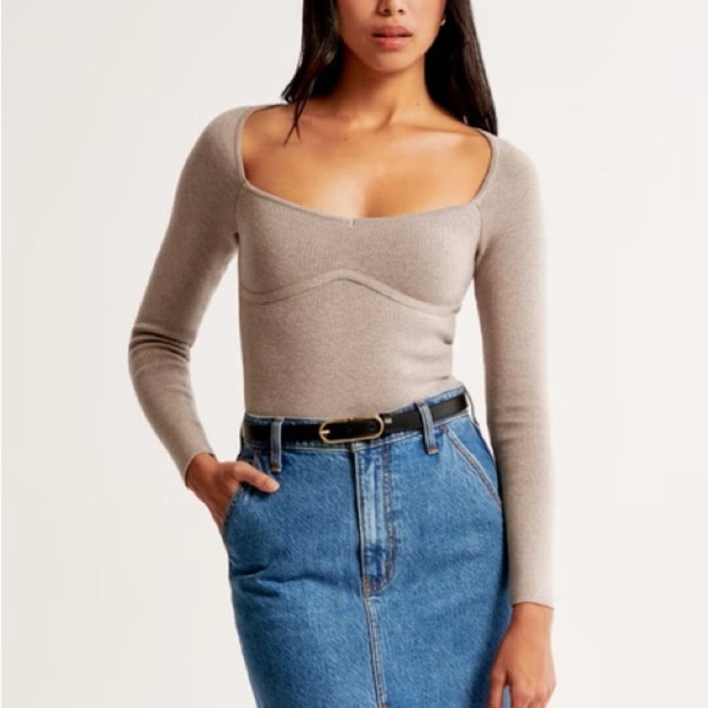 Abercrombie & Fitch Knit Long Sleeve Top